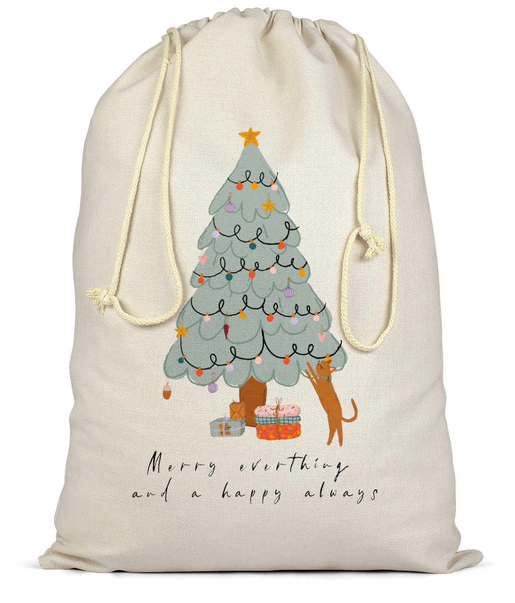 Premium Cotton Christmas Sack - Merry everything