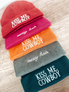 Embroidered  Fisherman Beanie | Kiss Me Cowboy