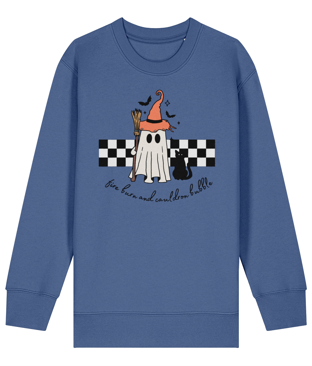 Fire Burn & cauldron bubble Unisex Kids seasonal Sweatshirt