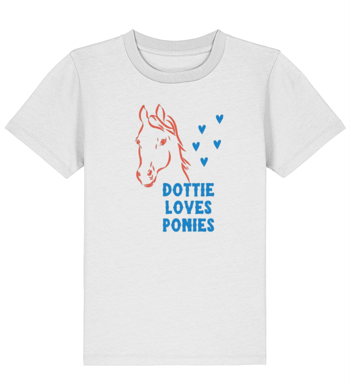Personalised Pony Kids Tshirt - 100% organic cotton