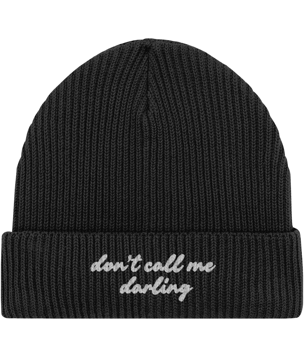 Embroidered Fisherman Beanie | Don't call me darling