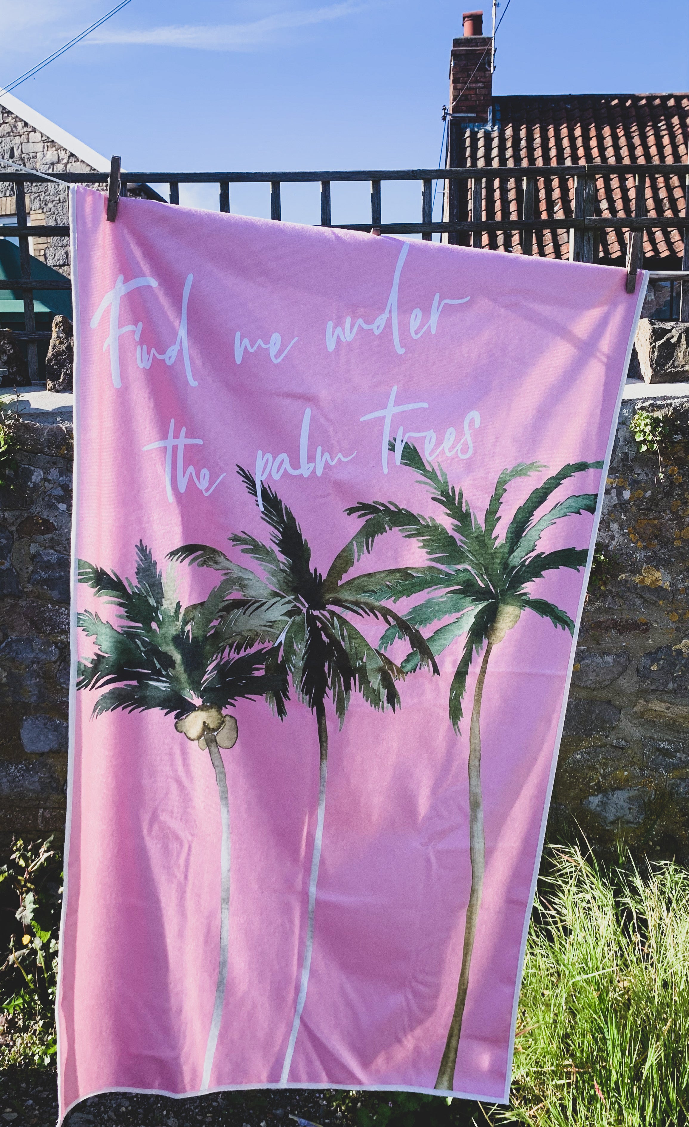 Pink Beach towel - Under the palm trees.  Summer essential