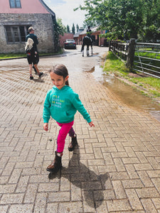 It's a good day to ride horses kids uniex hoodie- 100% organic ringspun combed cotton