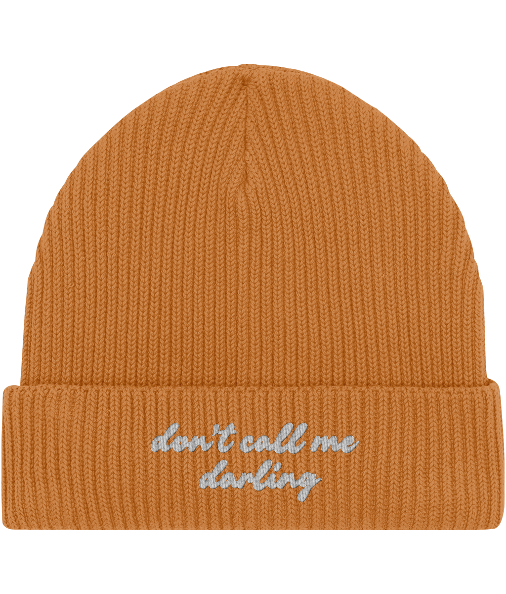 Embroidered Fisherman Beanie | Don't call me darling