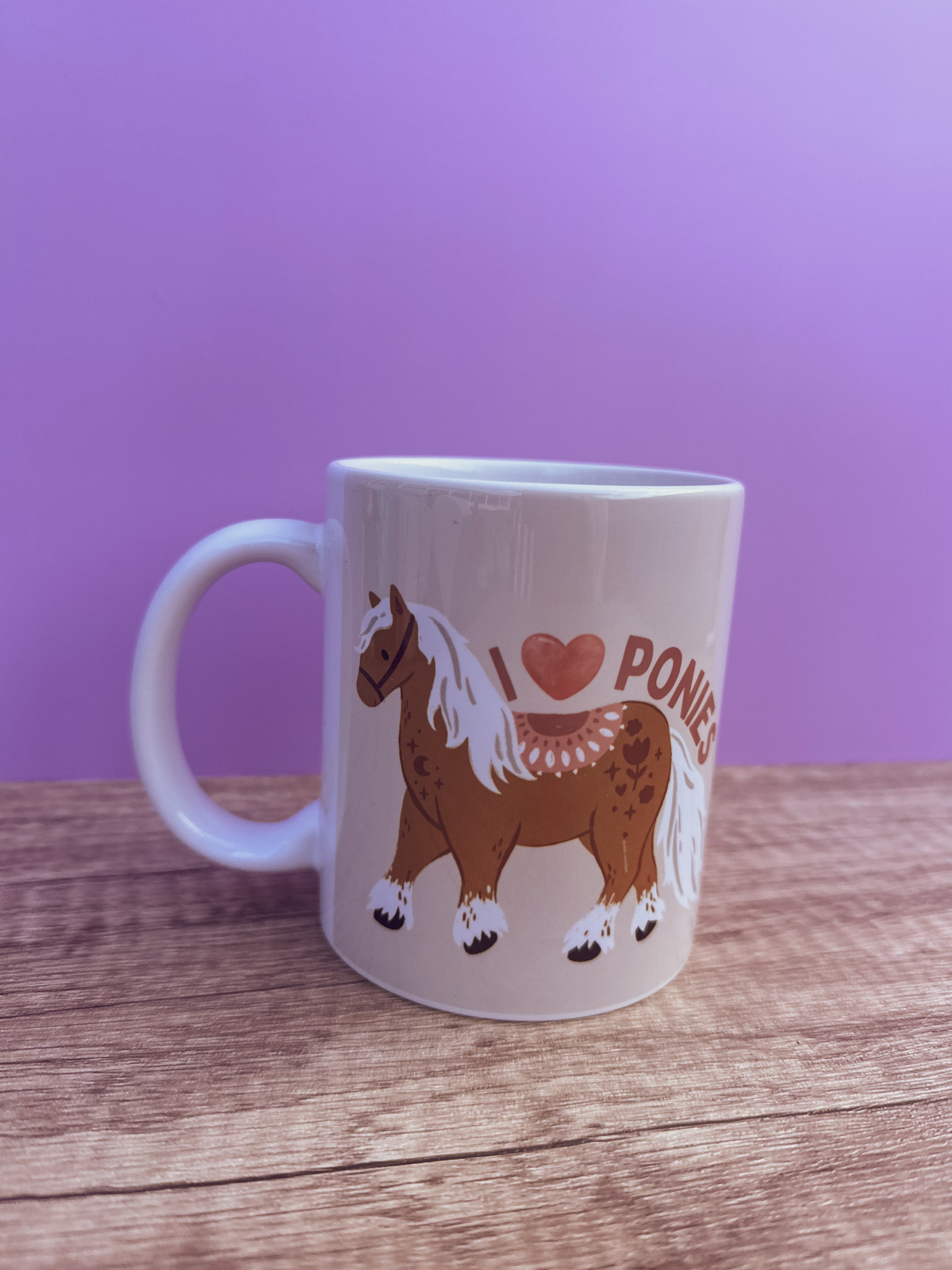 I Heart Ponies Mug- 11oz Ceramic Mug