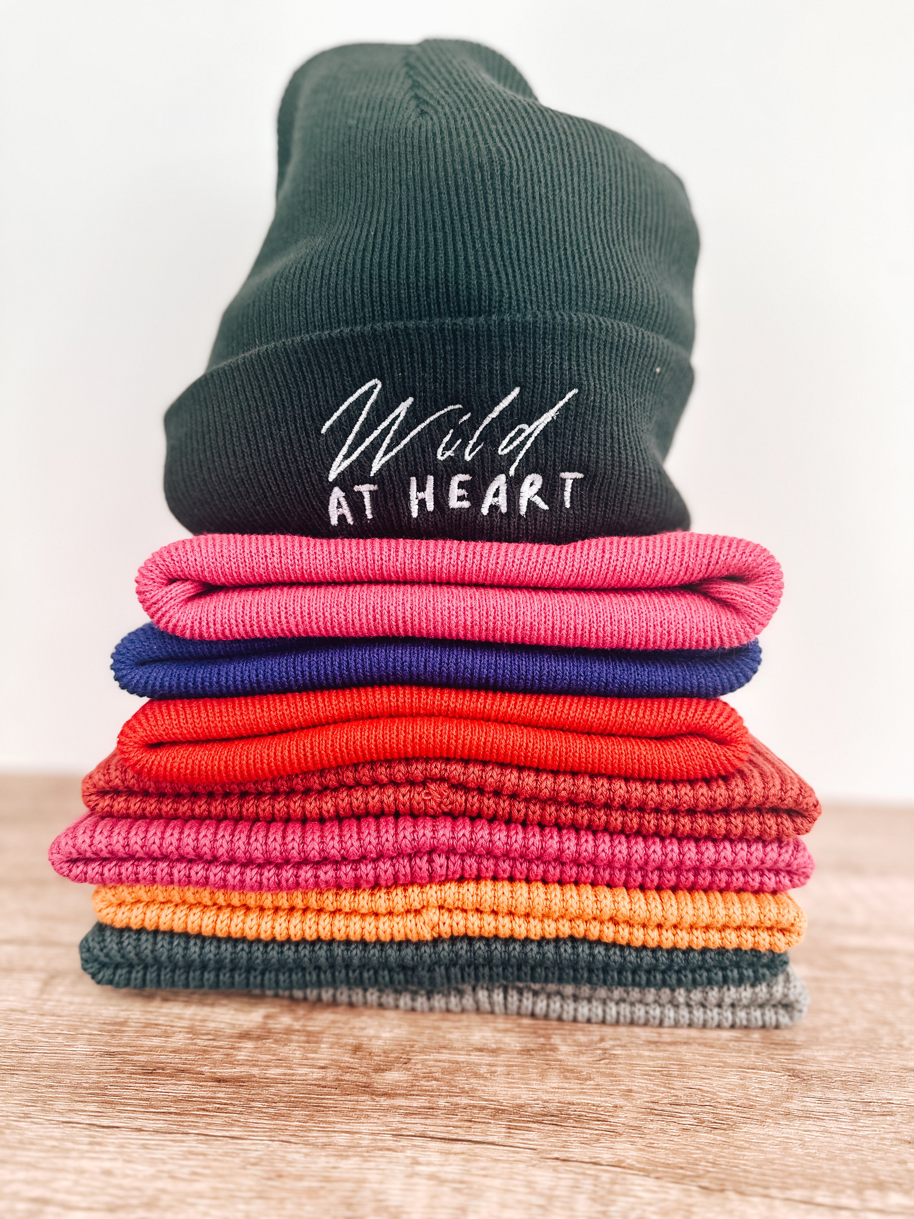 Kids Embroidered Cuffed Beanie Wild At Heart