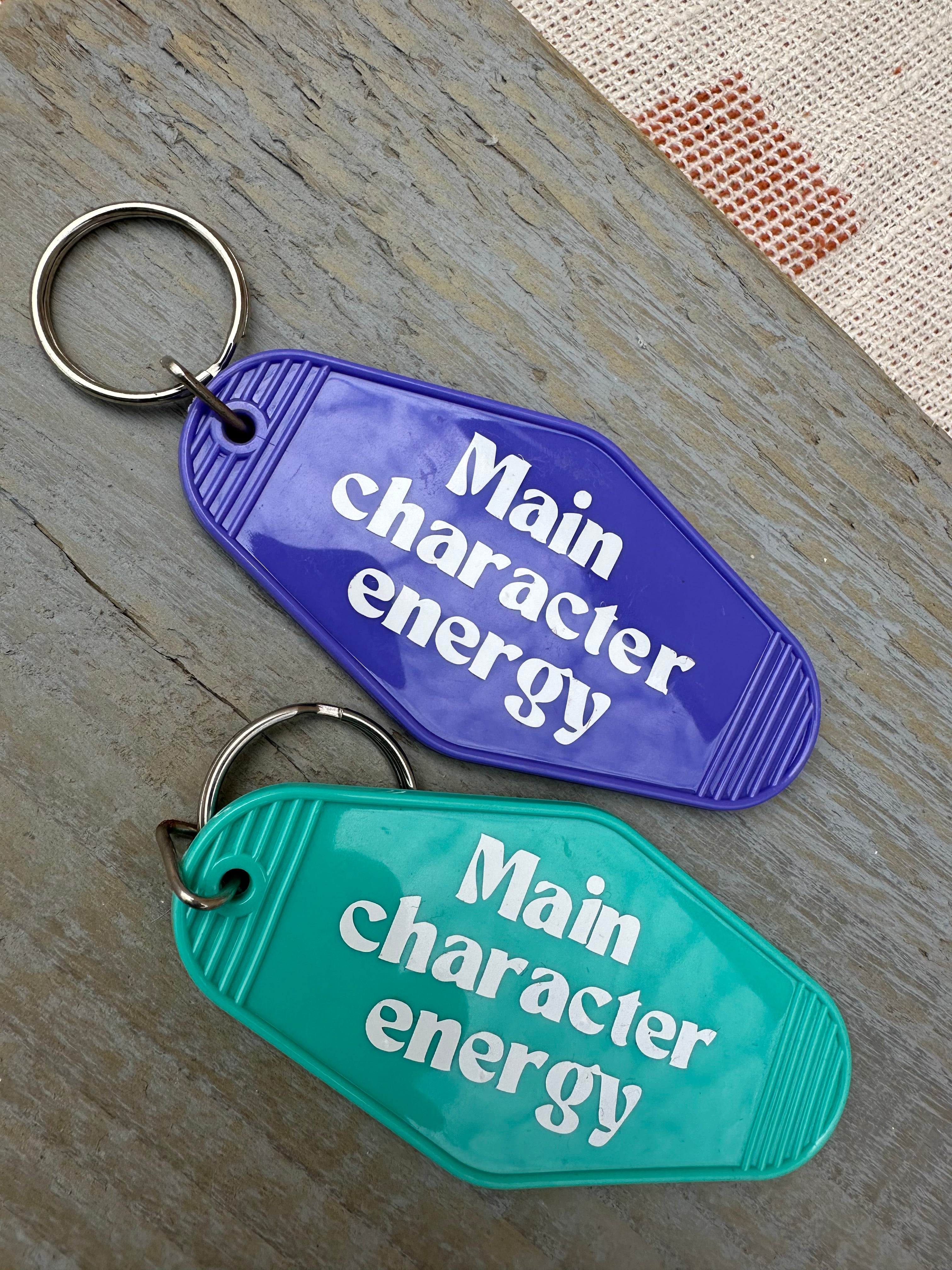 Hotel Motel Retro style  keyring fob - 2 styles and 4 different colours