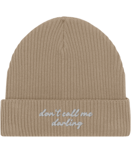 Embroidered Fisherman Beanie | Don't call me darling