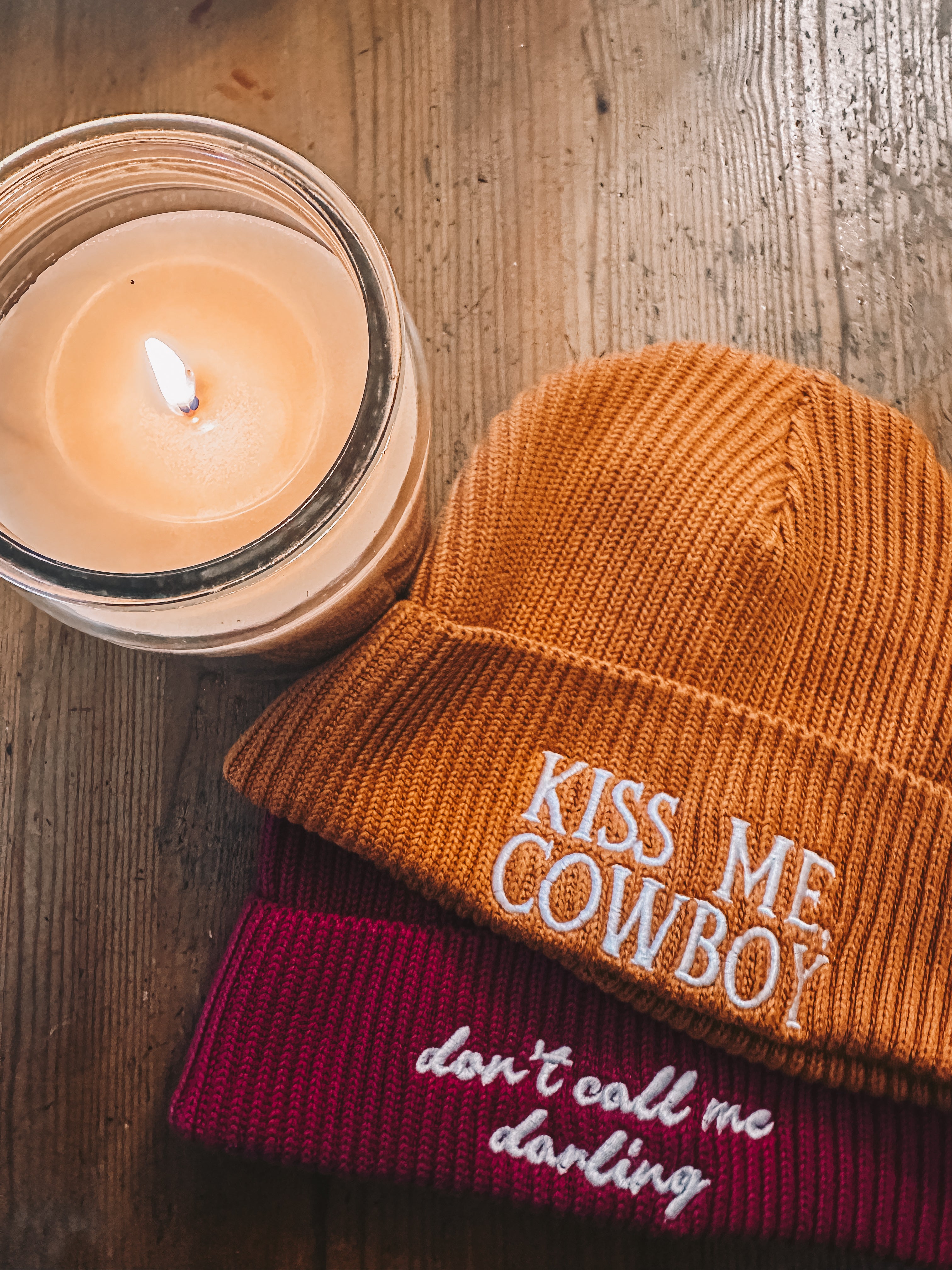 Embroidered  Fisherman Beanie | Kiss Me Cowboy