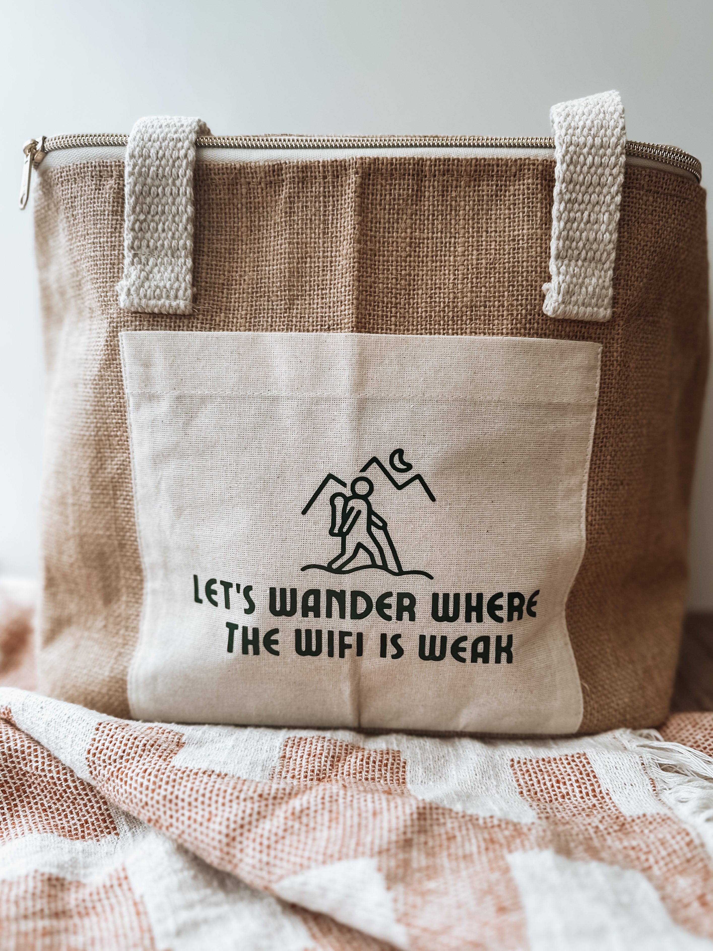 Jute Cool Bag - let’s wander where the wifi is weak. 3 sizes available