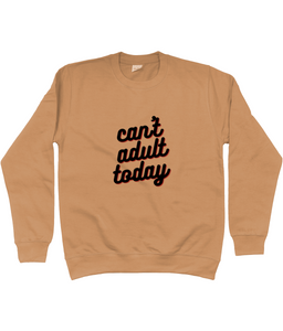 Unisex Sweatshirt Can't adult today- various colours and sizes