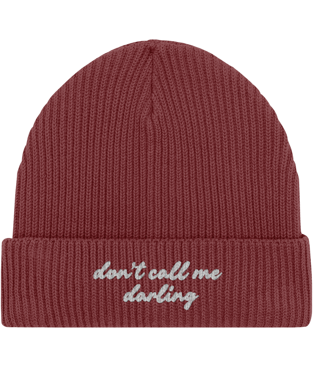 Embroidered Fisherman Beanie | Don't call me darling