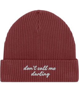 Embroidered Fisherman Beanie | Don't call me darling