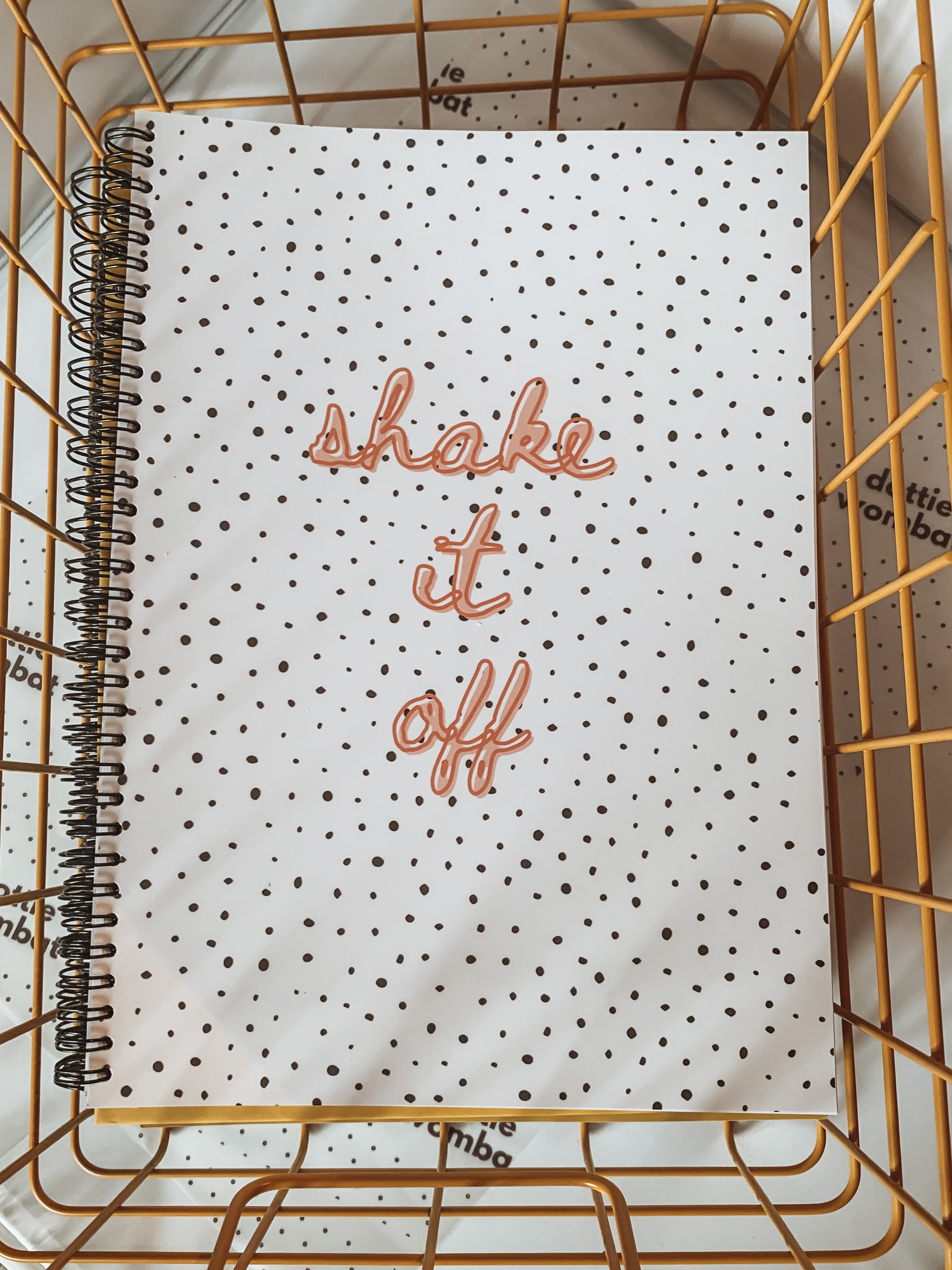 Shake it off A4 or A5 wire bound notebook Choice of Hard or Soft Cover.