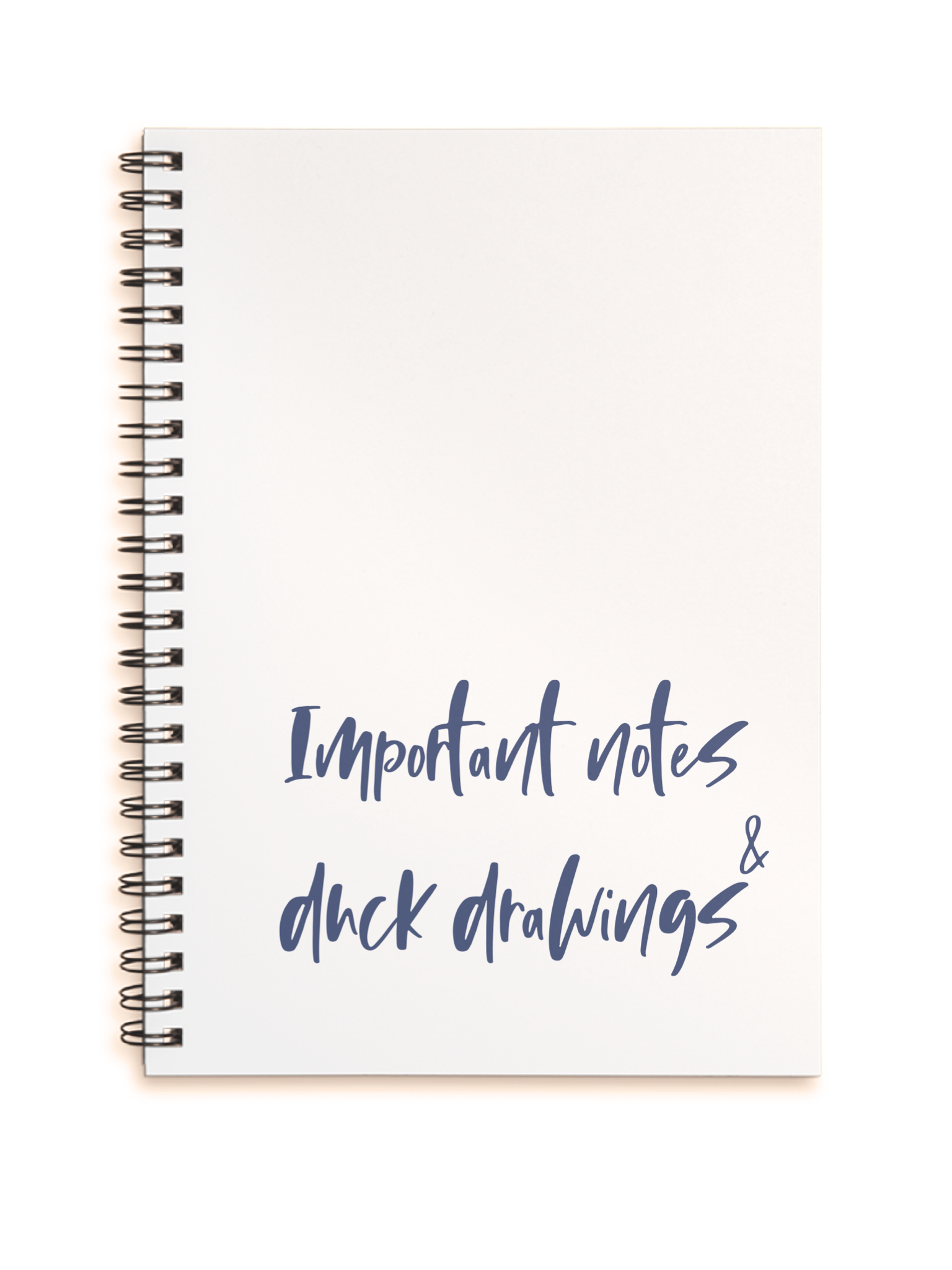 Important notes & duck drawings A4 or A5 wire bound notebook Choice of Hard or Soft Cover.