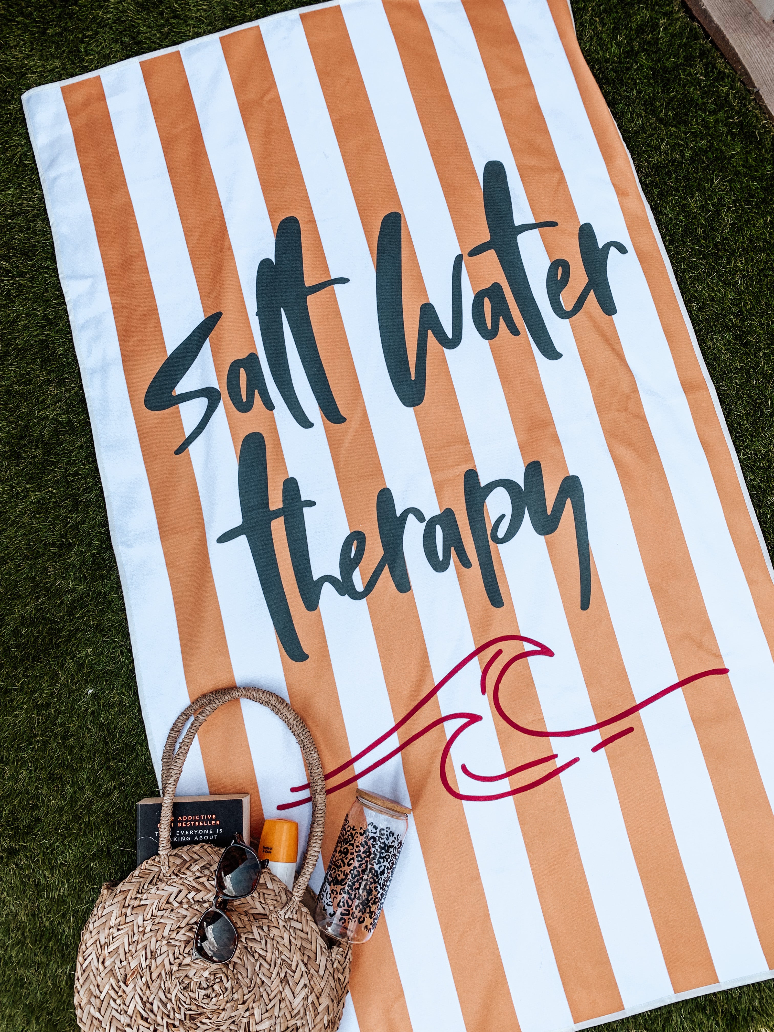 Beach towel - Salt water therapy.  Summer essential