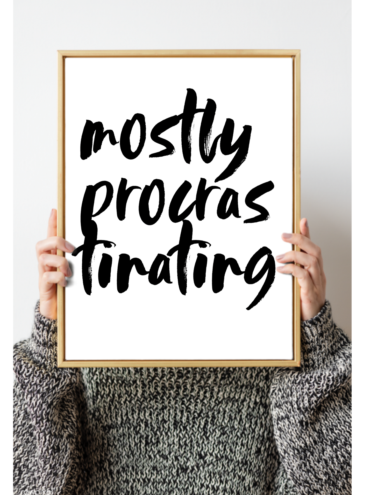 Mostly Procrastinating office Print / Wall Art