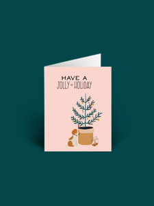 Have a jolly holiday A6 Christmas Card blank inside.