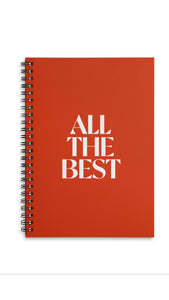 All the best red A4 or A5 wire bound notebook Choice of Hard or Soft Cover.